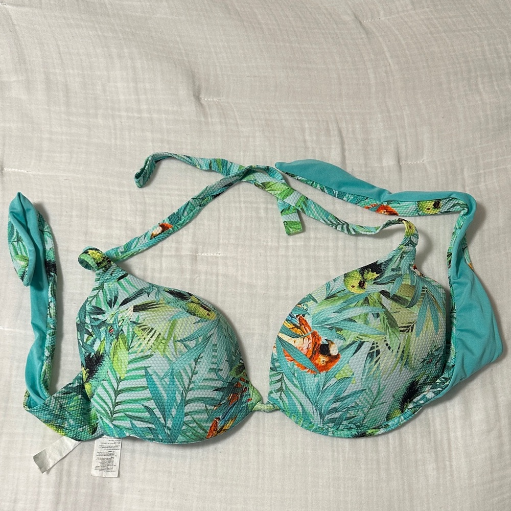Tropical Print Bikini Top